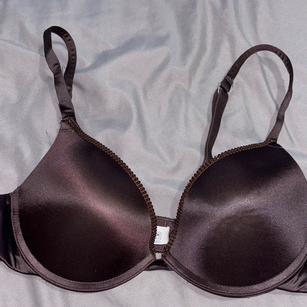 Primark Brown T-Shirt Bra with Underwire and Adjustable Straps